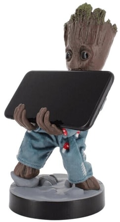 Cable Guys - Marvel - I Am Groot - Groot en pyjama Support Chargeur pour Téléphone et Manette - flash vidéo