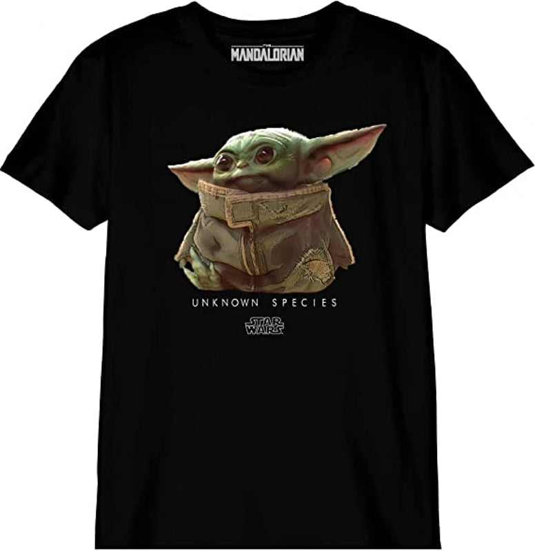 The Mandalorian - T-shirt Noir Hommes Logo The Child - 12 ans