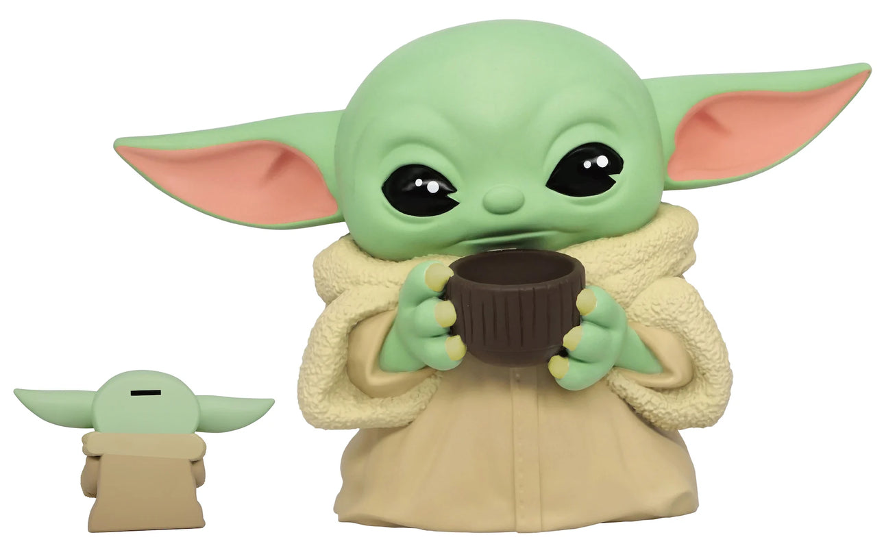 Star Wars - The Mandalorian - Tirelire Grogu avec une tasse 20cm
