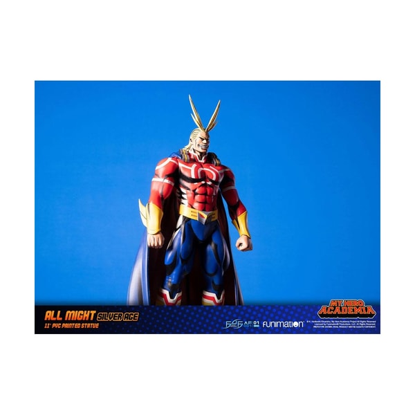 First 4 Figures - My Hero Academia - All Might Silver Age Statue Edition Standard 28cm - flash vidéo