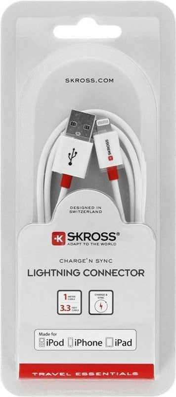 Skross Charge'n Sync Lightning USB, white, retail packaging 2m