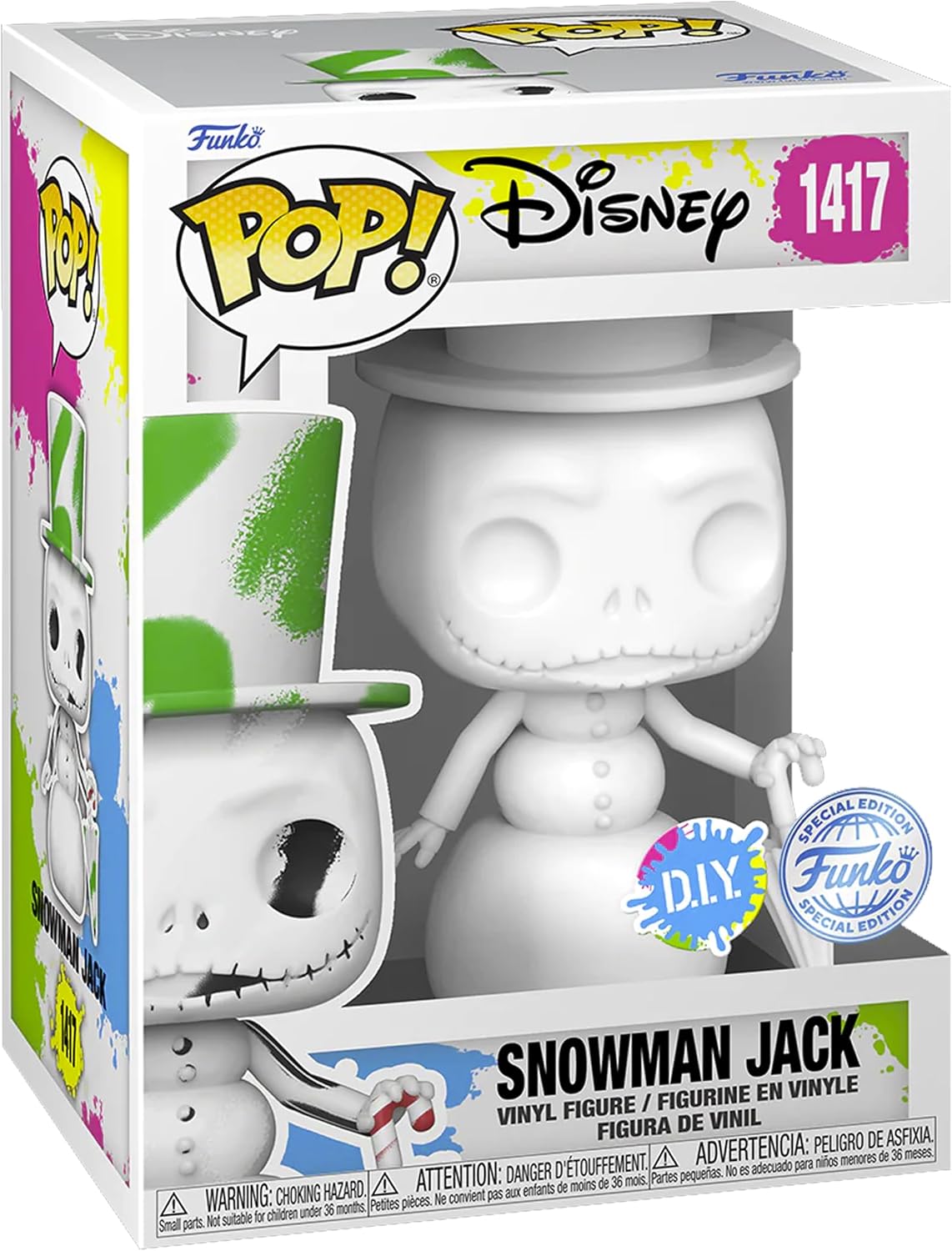 Funko Pop! Disney: The Nightmare Before Christmas - Snowman Jack (DIY) (White) - Special Edition - flash vidéo