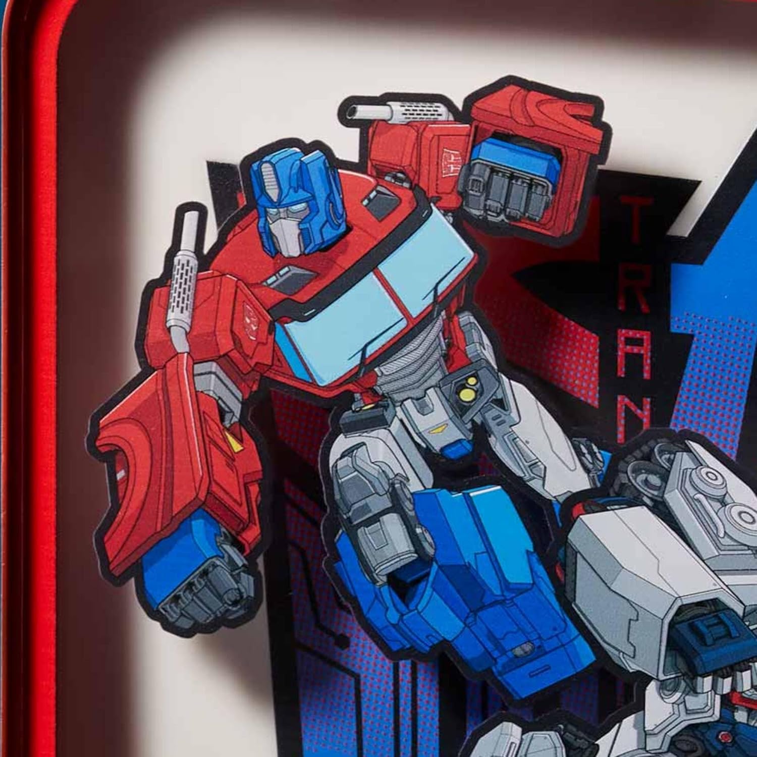 Transformers - Lampe en plexiglas Optimus Prime vs Megatron - flash vidéo