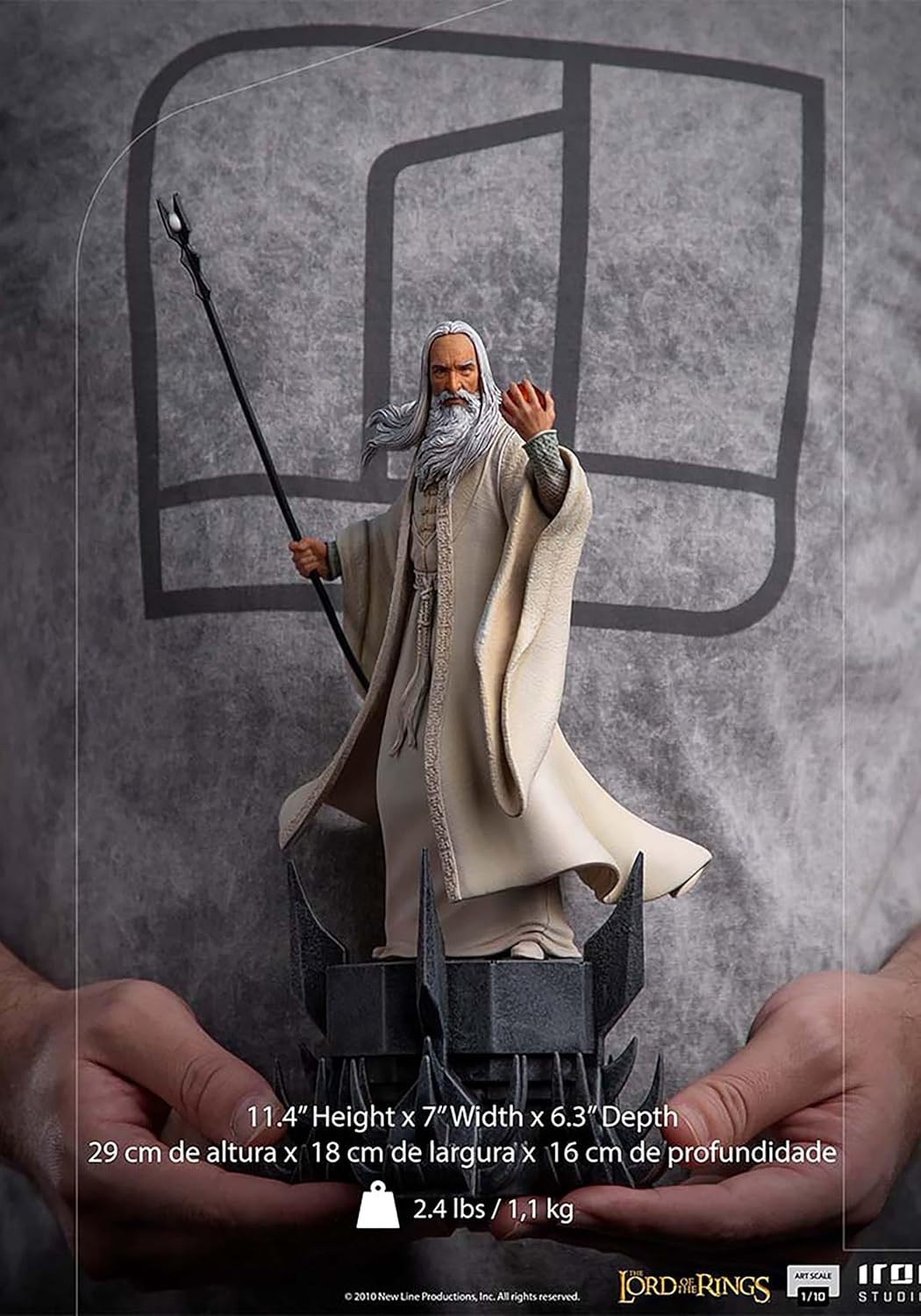 Iron Studios - BDS Arts Scale 1/10 - The Lord of the Rings - Saruman Statue 29cm - flash vidéo