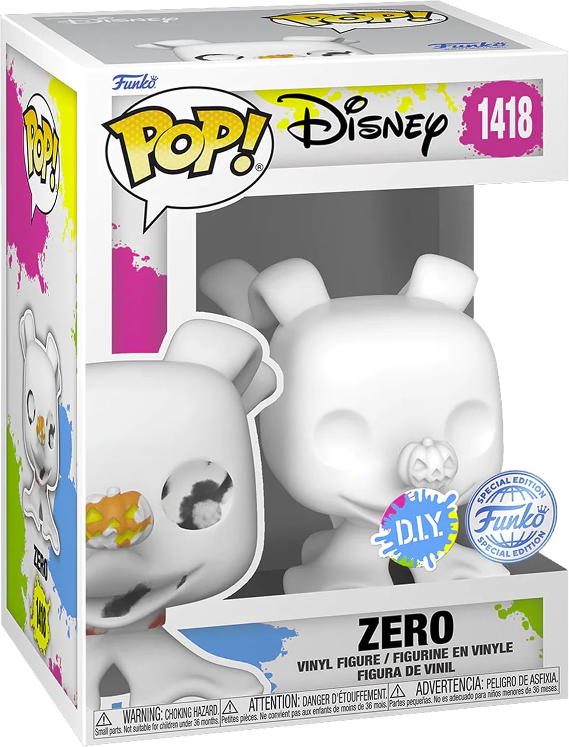 Funko Pop! Disney: The Nightmare Before Christmas - Zero (DIY) (White) - Special Edition - flash vidéo