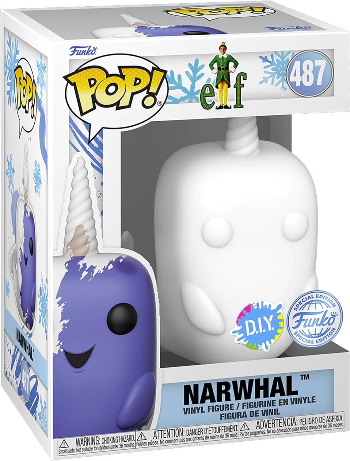 Funko Pop! Disney: Elf - Narwhal (DIY) (White) - Special Edition - flash vidéo