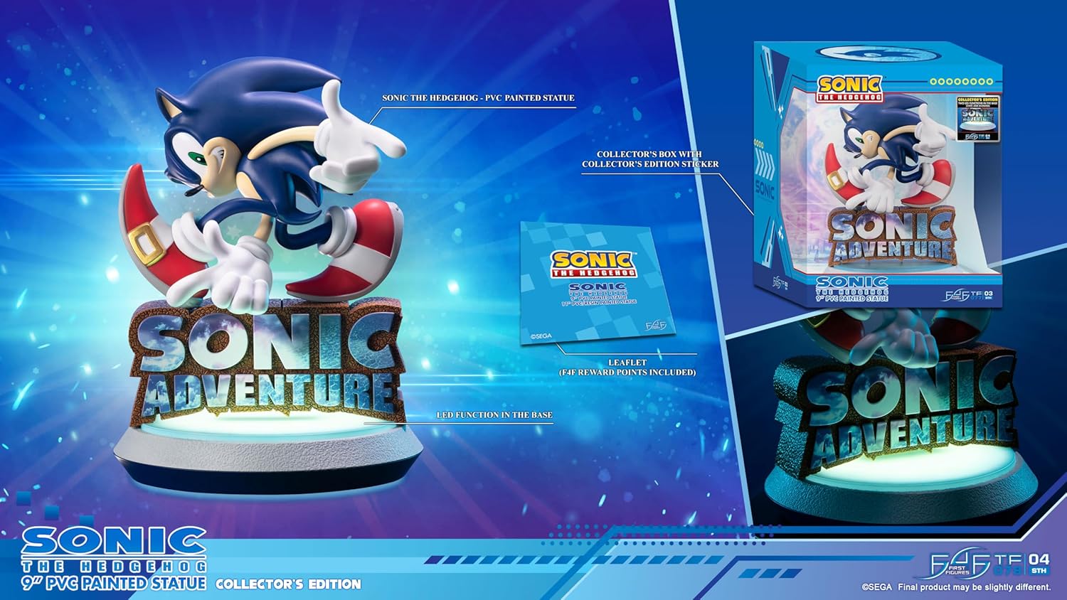 First 4 Figures - Sonic The Hedgehog - Sonic Adventure Statue Edition Collector 23cm