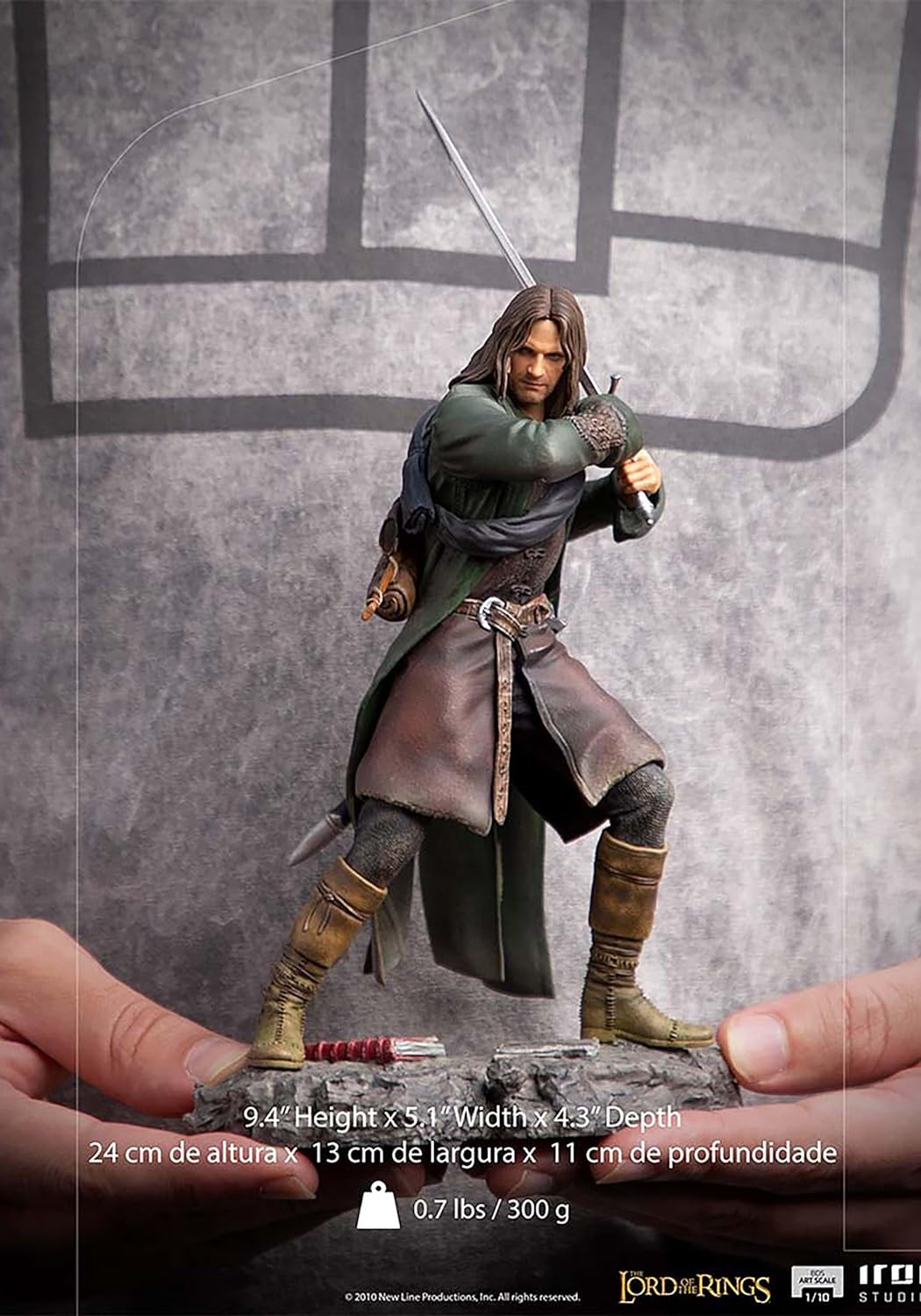 Iron Studios - BDS Arts Scale 1/10 - The Lord of the Rings - Aragorn Statue 24cm - flash vidéo