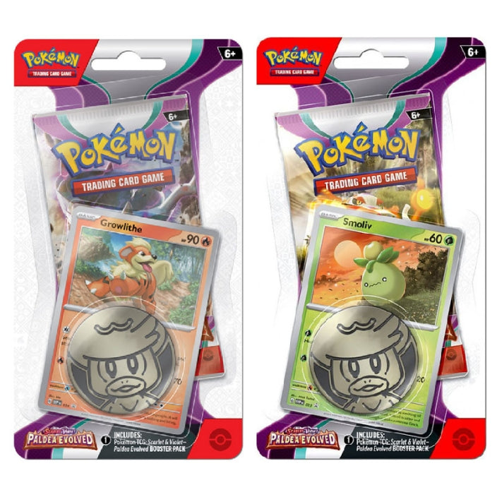 Pokémon JCC - Écarlate et Violet - Pack d'accès Blister Évolutions à Paldea Olivini ou Caninos (1x blister aléatoire)
