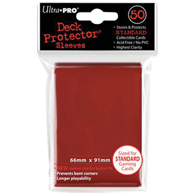 Ultra PRO : 50 sleeves Standard Rouge