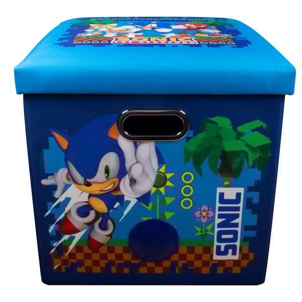 Sonic the Hedgehog - Sound Box avec enceinte audio, siège et boîte de rangement - flash vidéo