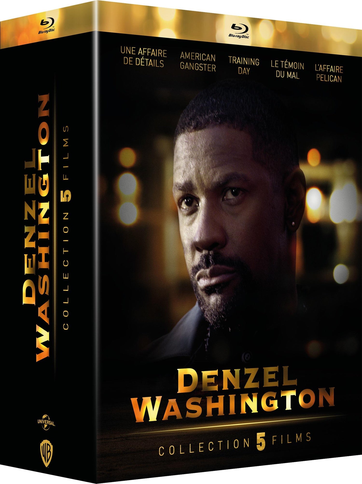 Denzel Washington - Collection 5 films : Une affaire de détails + Training Day + L'Affaire Pélican + Le Témoin du mal + American Gangster [Blu-ray]