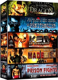 Action aventure - Coffret 5 films n° 3 : La colère du Dragon + Le pénitencier + Ken le survivant + Made Men + Prison Fights [DVD]