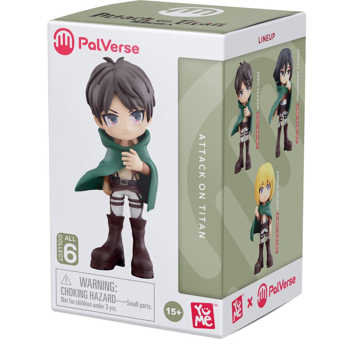 YuMe Anime Figures Blind Box - Display de figurines Attack On Titan (6 unités)