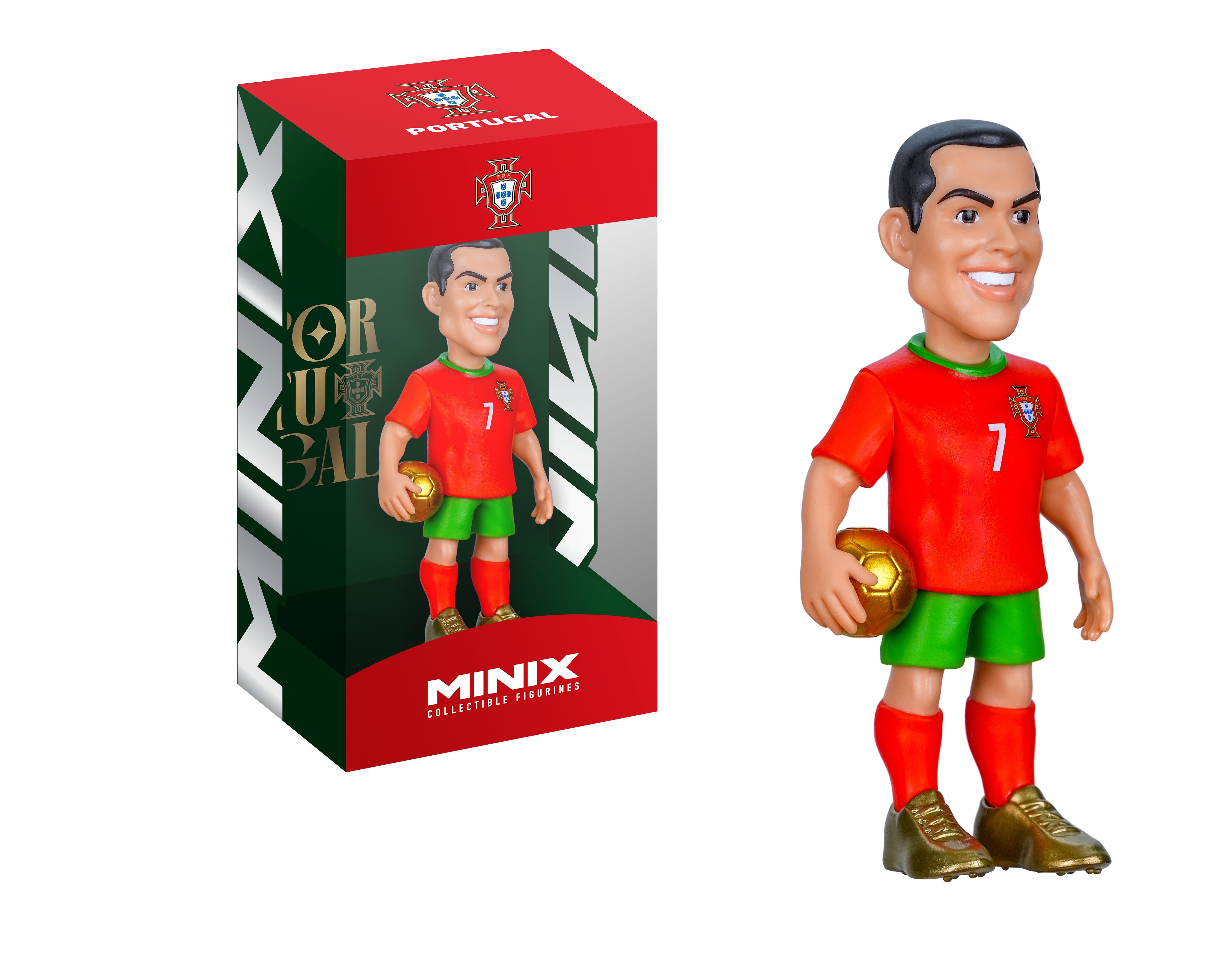 Minix - Football Stars - Coupe du Monde #7 - Portugal - Ronaldo - Figurine PVC 12 cm