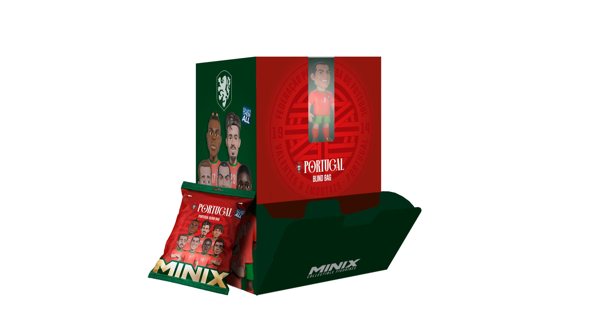 Minix - Football Stars - Coupe du Monde - Blind Bag Collection - Portugal - 1 Figurine PVC 7 cm