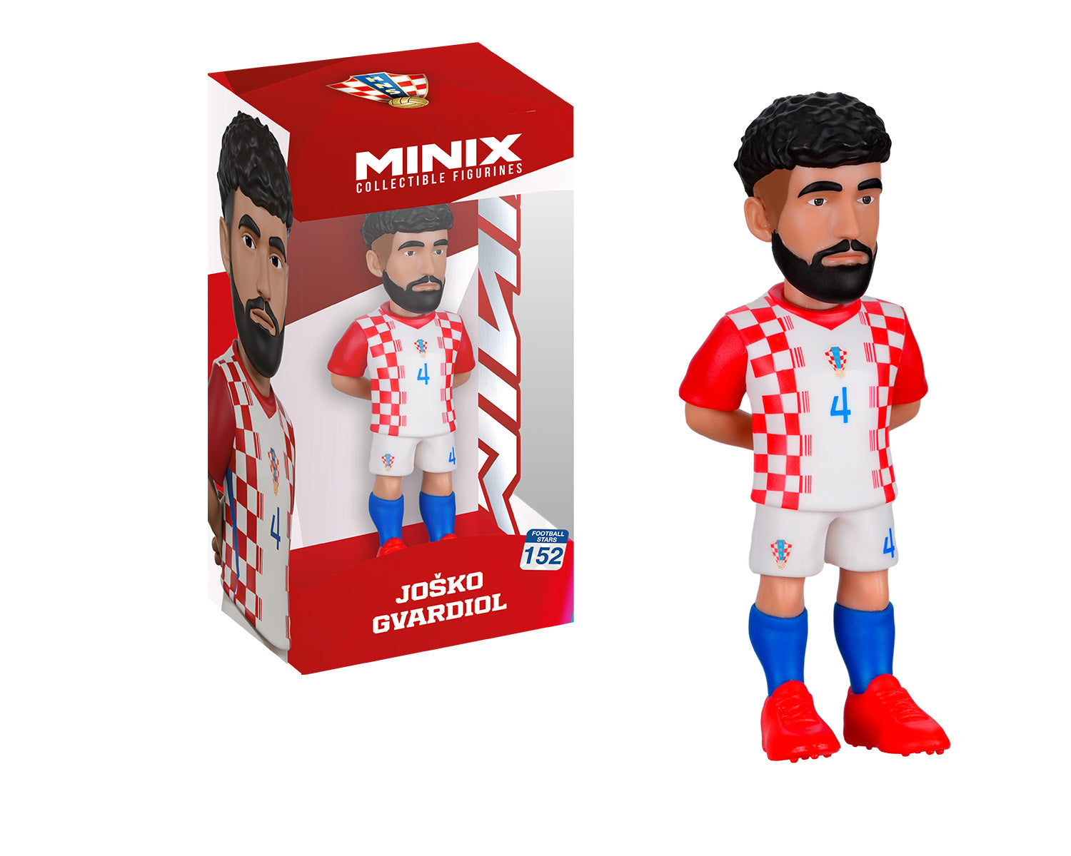 Minix - Football Stars - Coupe du Monde #152 - Croatie - Gvardiol - Figurine PVC 12 cm