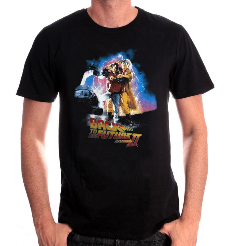 Back to the Future II - Poster Black T-Shirt M