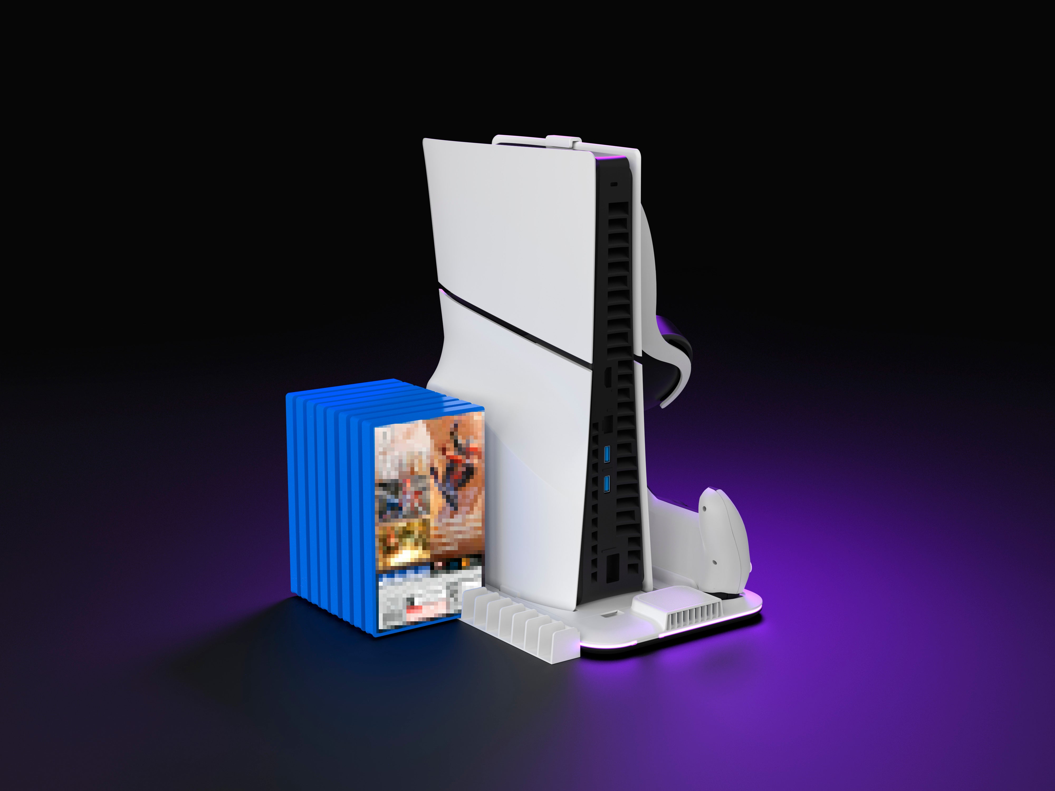 EgoGear - SCH40 - Base RGB de refroidissement et de charge pour PS5, PS5 Slim et PS5 Pro
