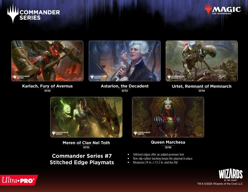 Ultra Pro - Magic: The Gathering - Commander Series - Fan Vote 2 - Tapis de jeu à bord cousu Urtet, vestige de Memnarch - flash vidéo