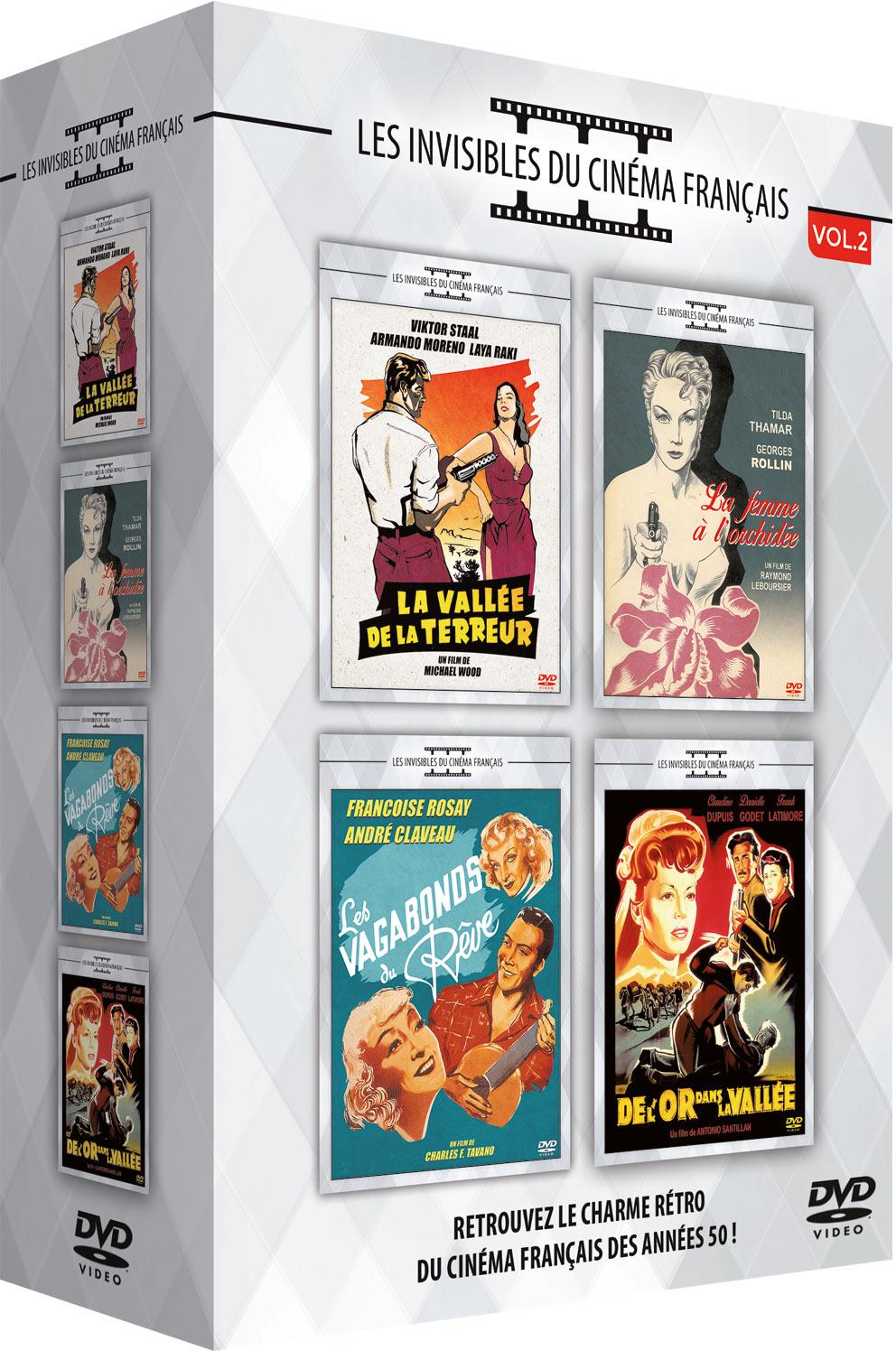 Invisibles du cinéma français - Vol. 2 : Les vagabonds du rêve + La vallée de la terreur + La femme à l'orchidée + De l'or dans la vallée [DVD]