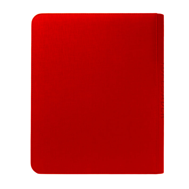 Ultra Pro - Classeur Pro-Binder haut de gamme à fermeture éclair à 9 pochettes TOPLOADER rouge
