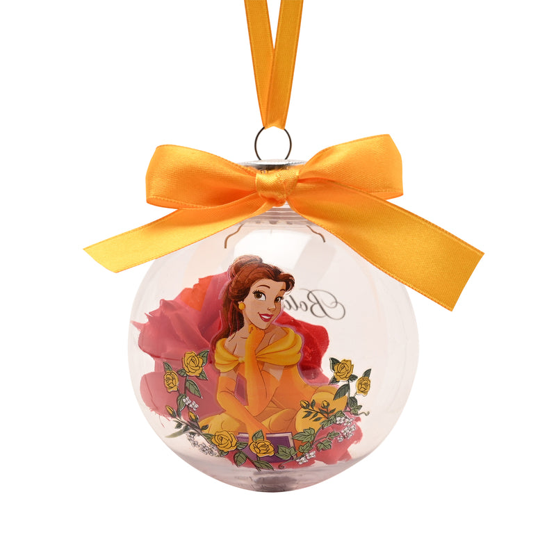 Disney - Princesse - Boule de Noël avec des Fleurs Artificielles - Belle