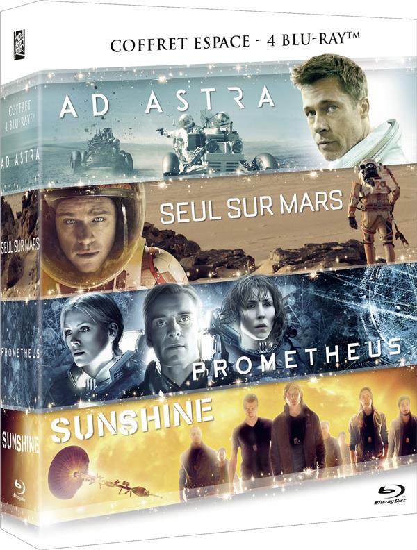 Ad Astra + Seul sur Mars + Prometheus + Sunshine - Coffret 4 films [Blu-ray] - flash vidéo