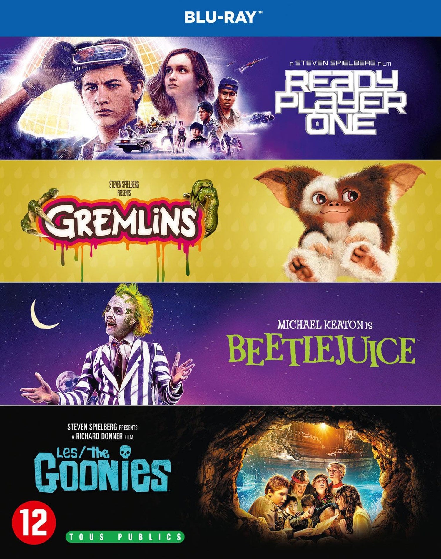 Années 1980 - 4 films collection : Les Goonies + Gremlins + Beetlejuice + Ready Player One [Blu-ray]