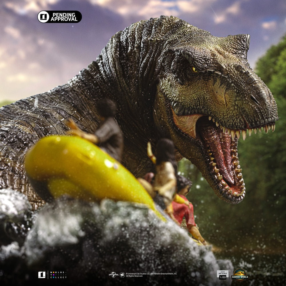 Iron Studios - Demi Art Scale 1/20 - Jurassic World: Rebirth - T-Rex River Attack Statue 22cm