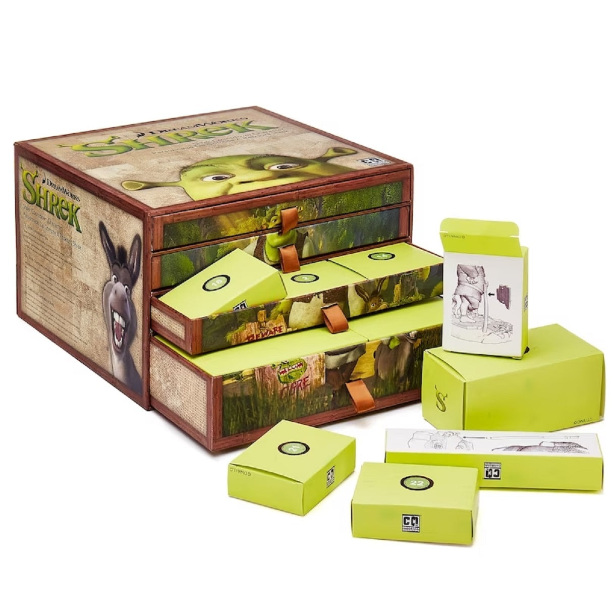DreamWorks - Shrek - Calendrier de l'Avent 24 jours (Figurine Shrek à monter) - flash vidéo