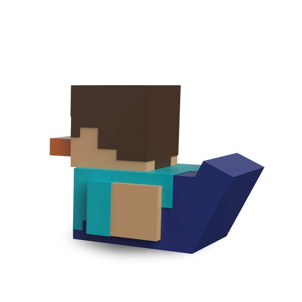Numskull - Mini TUBBZ Canard de bain - Minecraft - Steve (Édition baignoire) - 8cm - flash vidéo