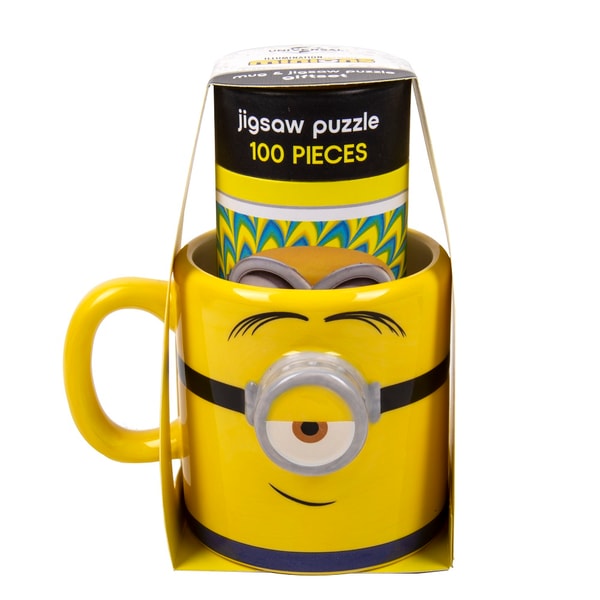 Minions - Coffret Mug 3D Stuart et puzzle - flash vidéo