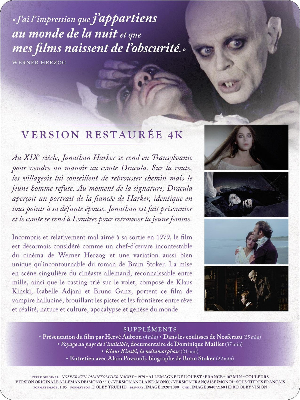 Nosferatu, fantôme de la nuit [4K Ultra HD]