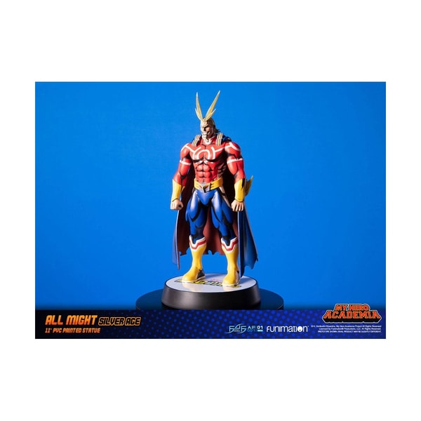 First 4 Figures - My Hero Academia - All Might Silver Age Statue Edition Standard 28cm - flash vidéo