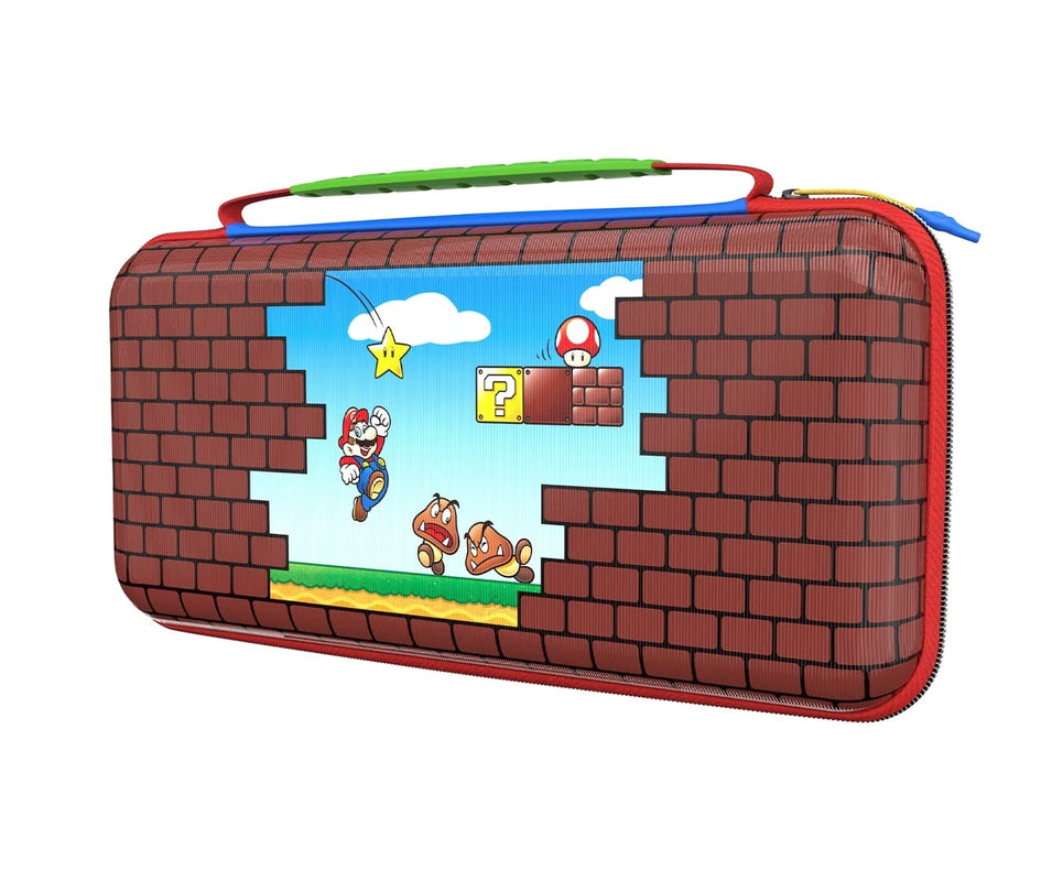 Turtle Beach - Étui de voyage PlayTrek Mario Bricks pour Nintendo Switch, Switch modèle OLED et Switch 2