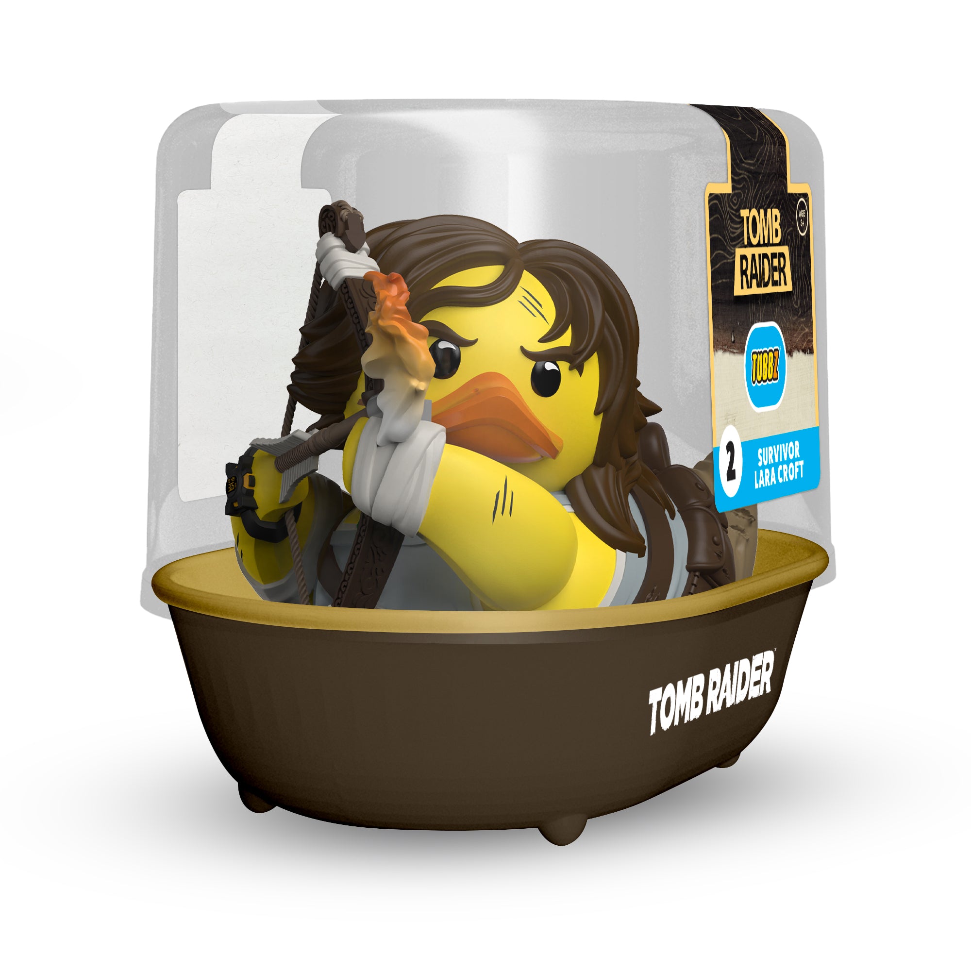 Numskull - TUBBZ Canard de bain - Tomb Raider - Lara Croft (Survie) (Première Édition) - 9cm