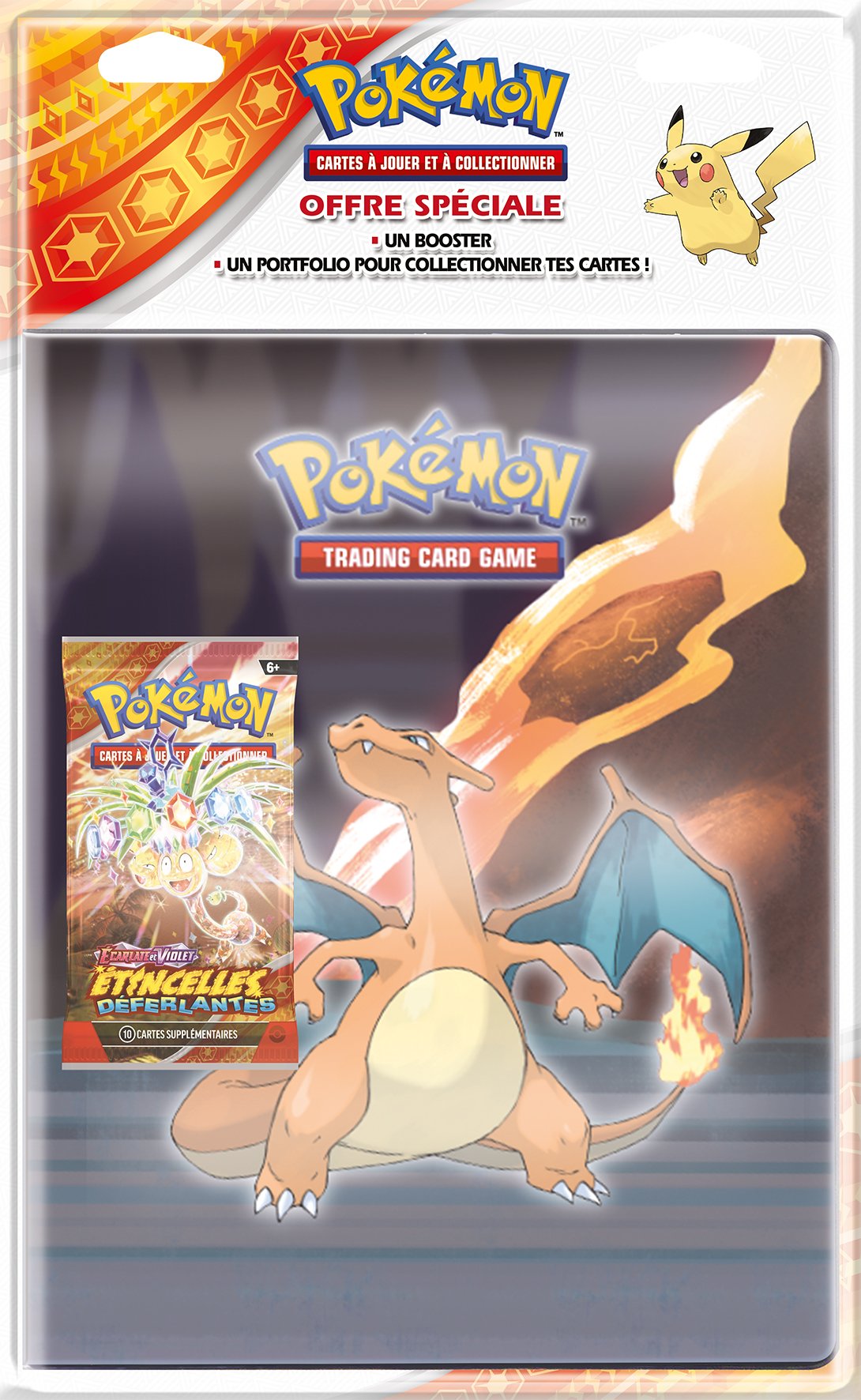 Pokémon JCC - Écarlate et Violet - Portfolio avec booster EV08 Étincelles Déferlantes (1x Portfolio aléatoire) - flash vidéo