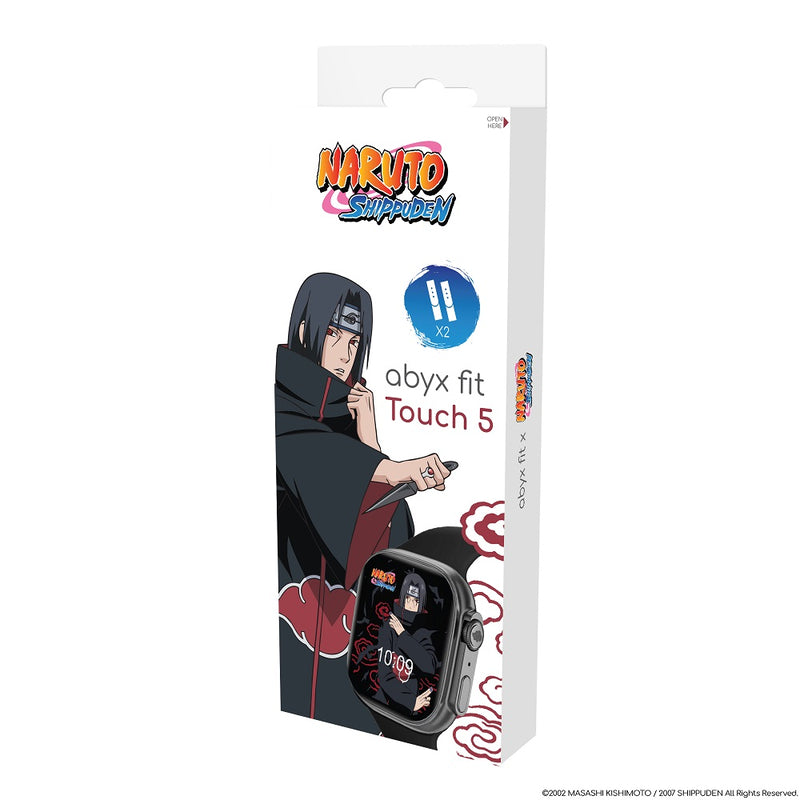 Abyx Fit - Touch 5 - Montre connectée Naruto Shippuden - Itachi Uchiwa - Gris spatial