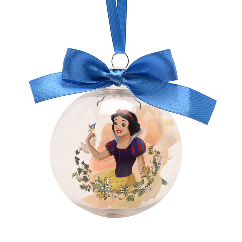 Disney - Princesse - Boule de Noël avec des Fleurs Artificielles - Blanche-Neige