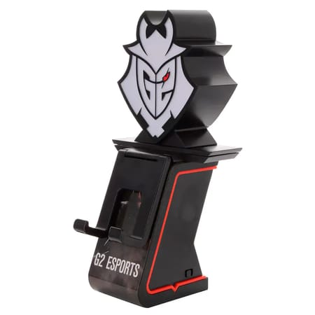 Cable Guys Ikon - G2 Esports - G2 Logo Support Lumineux Chargeur pour Téléphone et Manette - flash vidéo