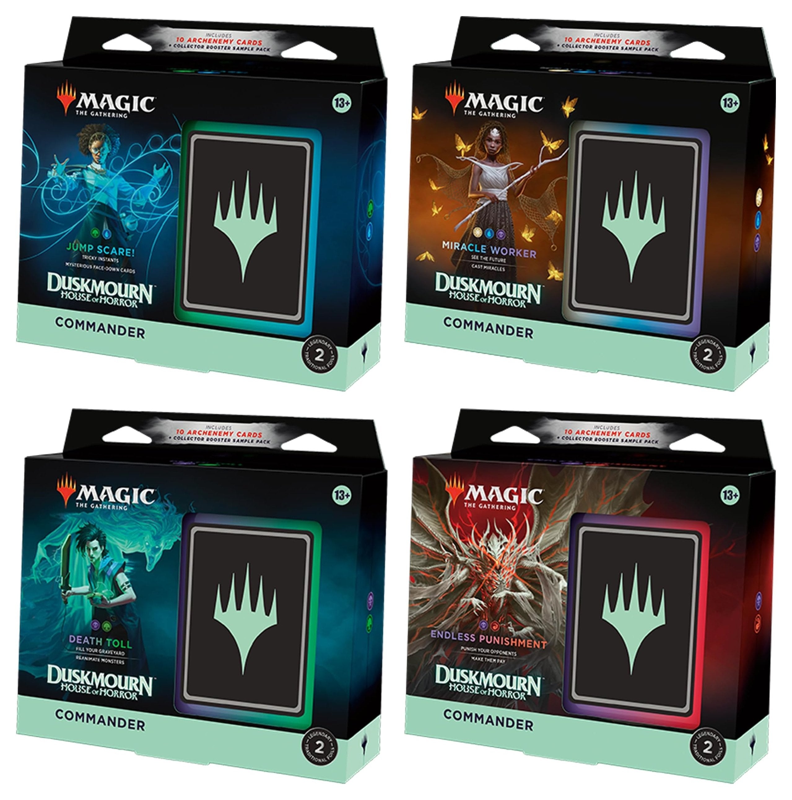 Magic: The Gathering - Duskmourn: House of Horror Commander Deck Assortment (4 Commander Deck) - flash vidéo