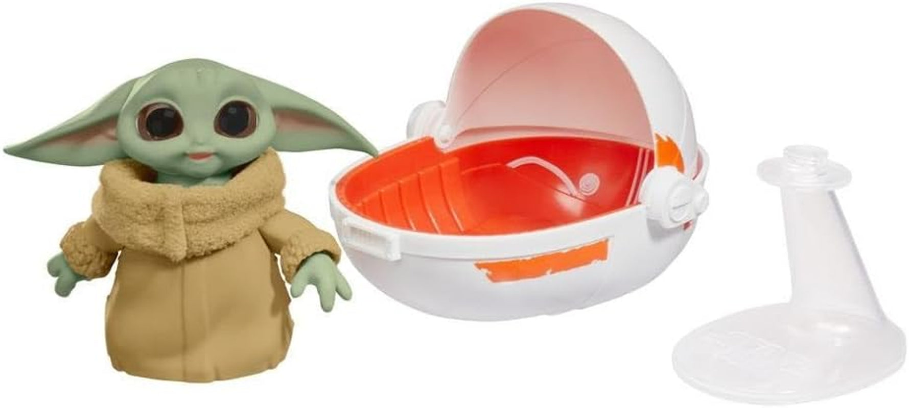 Star Wars - Le Mandalorien - Figurine interactive Grogu et son landau 12cm