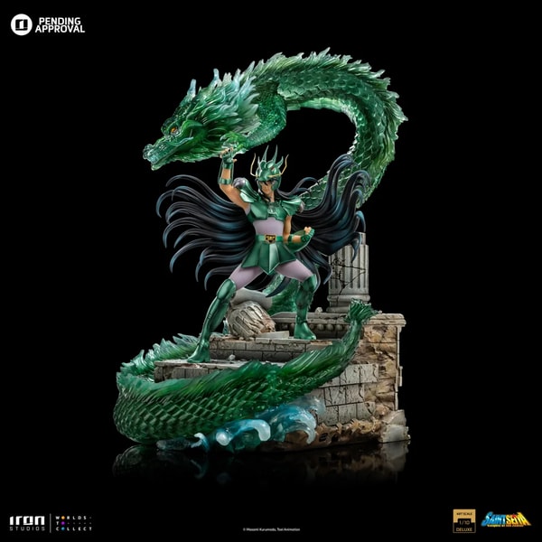 Iron Studios - Deluxe Art Scale 1/10 - Saint Seiya - Dragon Shiryu Statue 38cm - flash vidéo