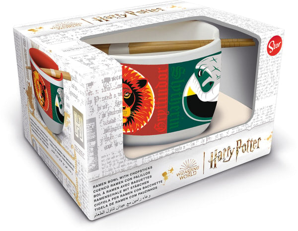 Harry Potter - Bol à ramen avec baguettes Maisons de Poudlard