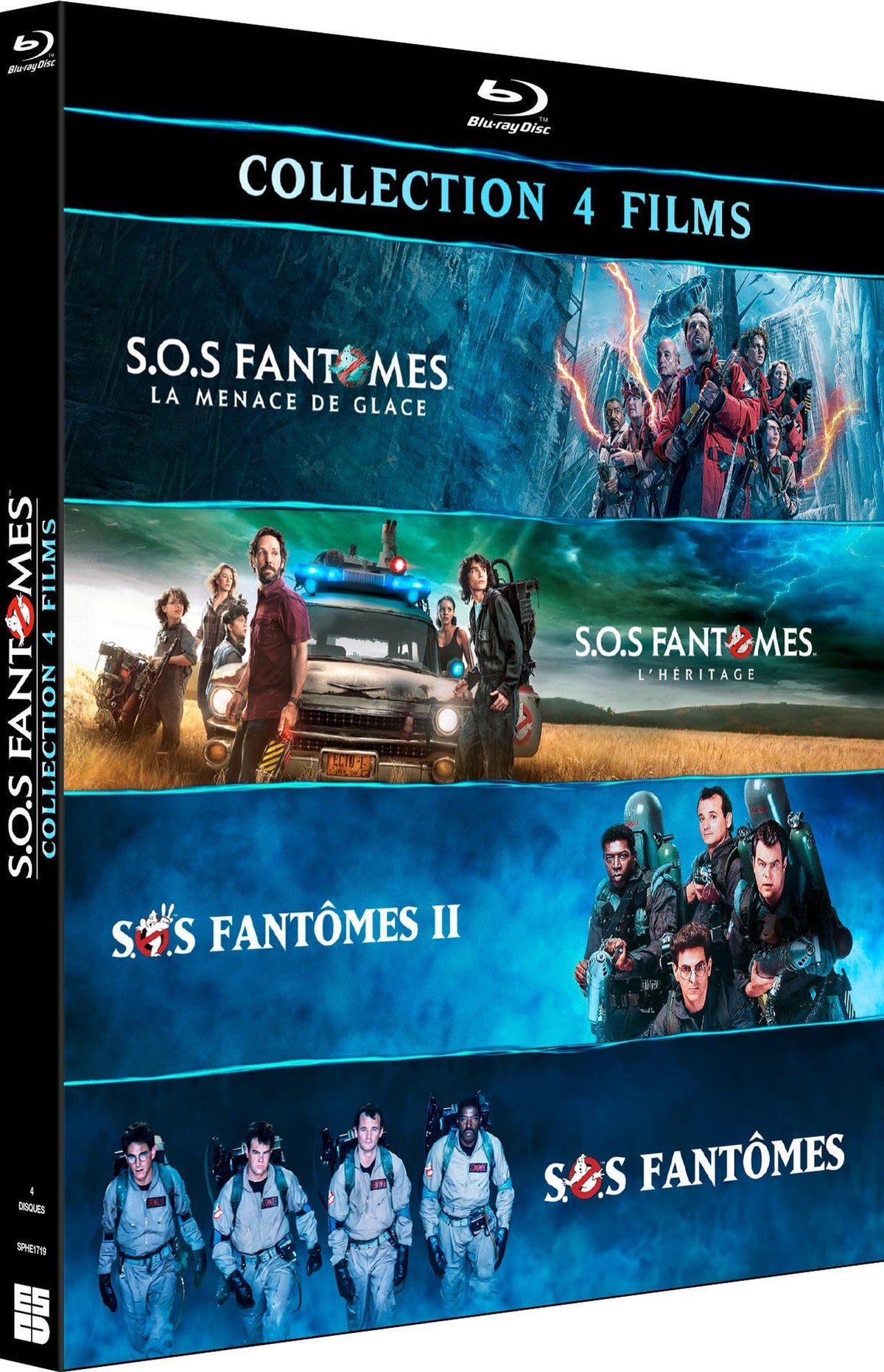 S.O.S fantômes - Coffret Collection 4 films : S.O.S fantômes + S.O.S fantômes II + S.O.S fantômes : L'Héritage + S.O.S. Fantômes : La Menace de glace [Blu-ray]