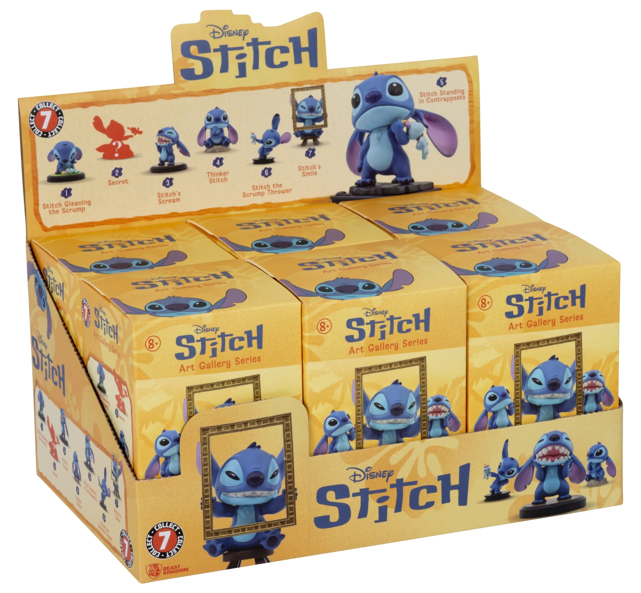 YuMe Hero Box Blind Box Art Gallery Series - Display de figurines Stitch (12 unités) - 2 PDQs