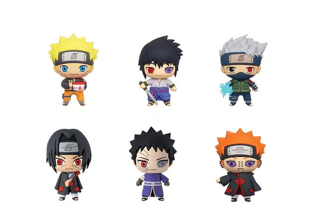 Naruto Shippûden - Assortiment en blind bag d'aimant 3D de collection en mousse (Série 1) (12 pcs)