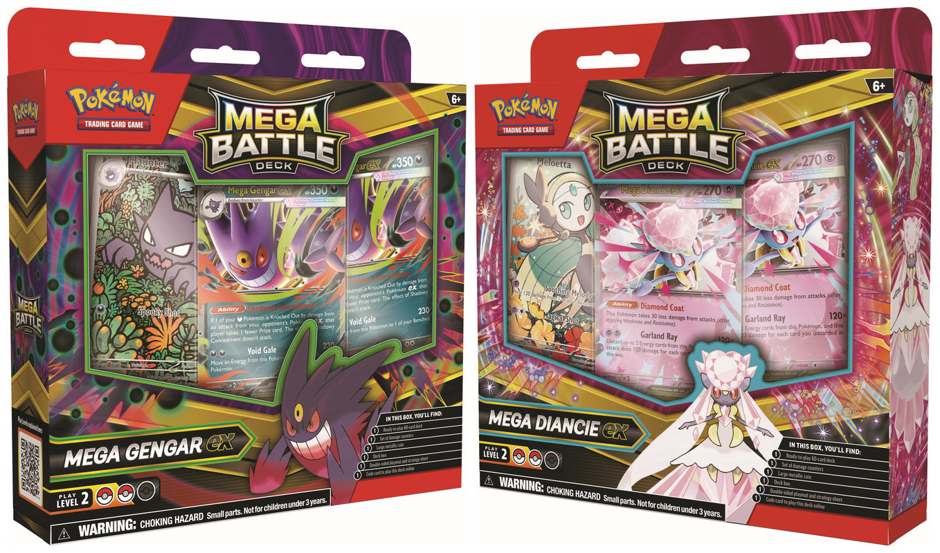 Pokémon TCG: Mega Battle Deck - Mega Gengar ex or Mega Diancie ex (1x random deck)