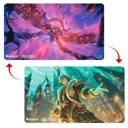 Ultra Pro - Magic: The Gathering - Universes Beyond: Final Fantasy - Tapis de jeu double face premium Emet-Selch, Unsundered / Hades, Sorcerer of Eld